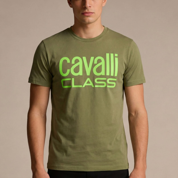 Tricou barbati Cavalli Class verde model CA-38191 [2]