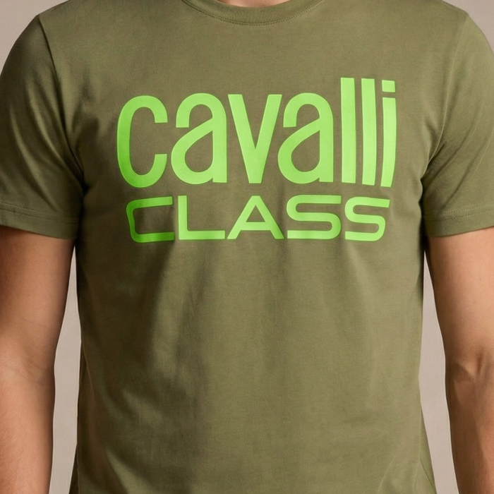 Tricou barbati Cavalli Class verde model CA-38191 [3]