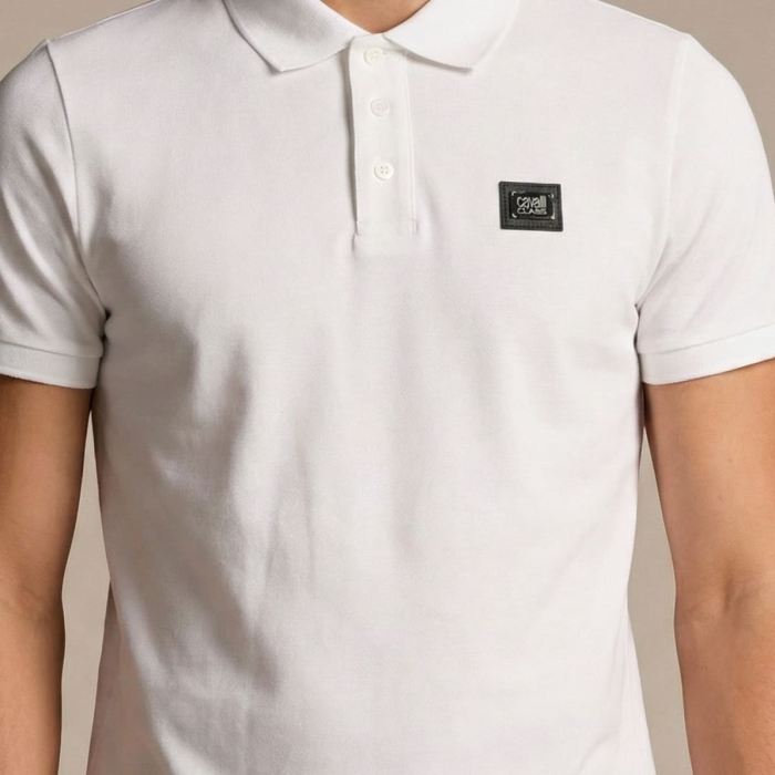 Tricou polo barbati Cavalli Class alb model CA-21292 [3]
