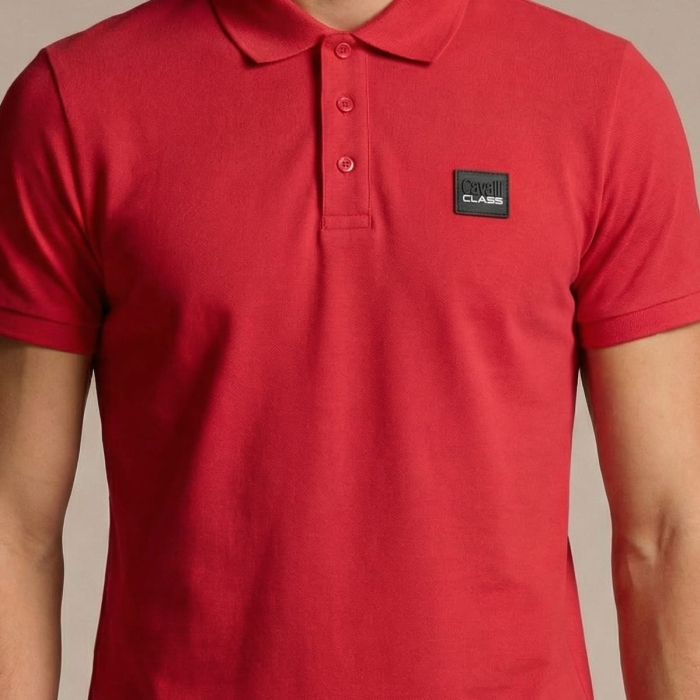 Tricou polo barbati Cavalli Class rosu model CA-21295 [3]