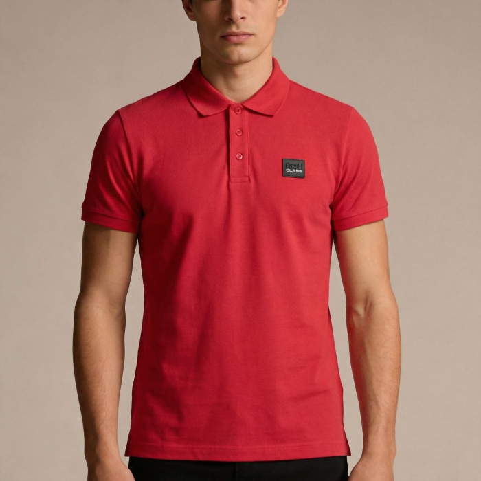 Tricou polo barbati Cavalli Class rosu model CA-21295 [2]