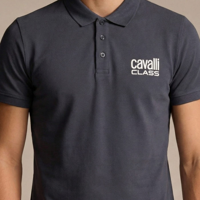 Tricou polo barbati Cavalli Class albastru model CA-30271 [3]
