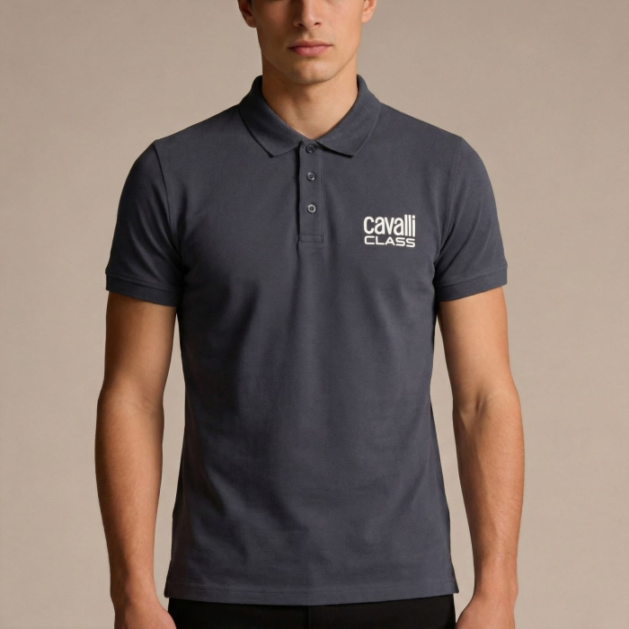Tricou polo barbati Cavalli Class albastru model CA-30271 [2]