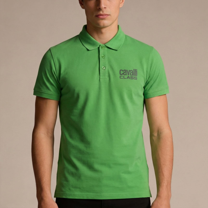 Tricou polo barbati Cavalli Class verde model CA-30275 [2]