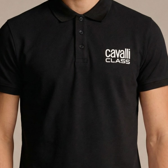 Tricou polo barbati Cavalli Class negru model CA-30280 [3]