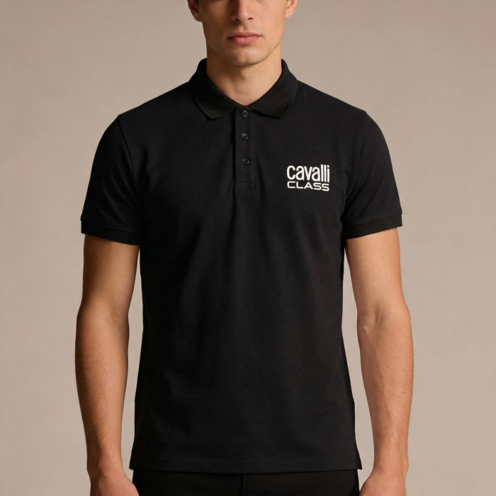 Tricou polo barbati Cavalli Class negru model CA-30280 [2]