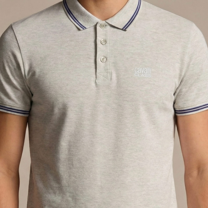 Tricou polo barbati Cavalli Class gri model CA-31309 [3]