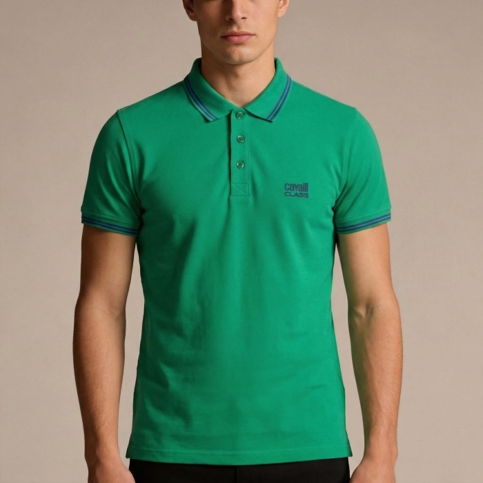 Tricou polo barbati Cavalli Class verde model CA-31313 [2]