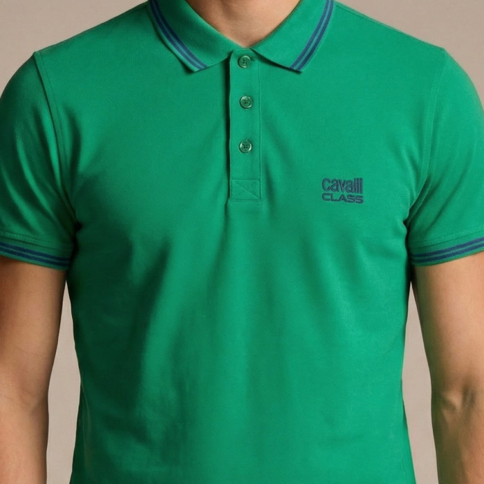 Tricou polo barbati Cavalli Class verde model CA-31313 [3]