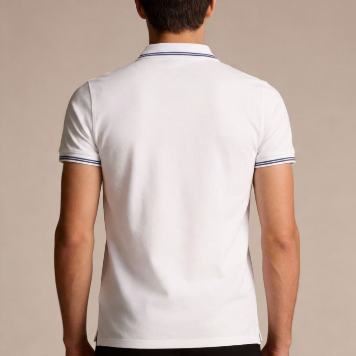 Tricou polo barbati Cavalli Class alb model CA-31314 [4]