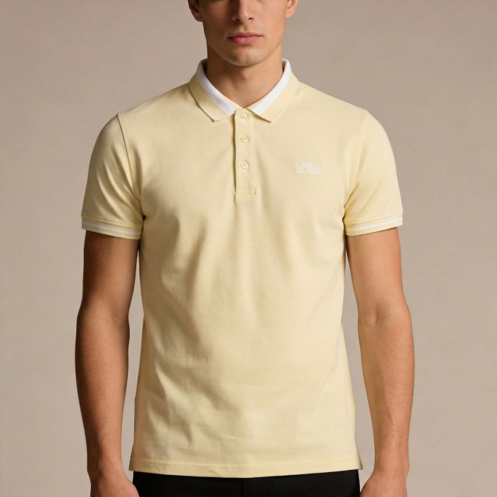 Tricou polo barbati Cavalli Class bej model CA-36641 [2]