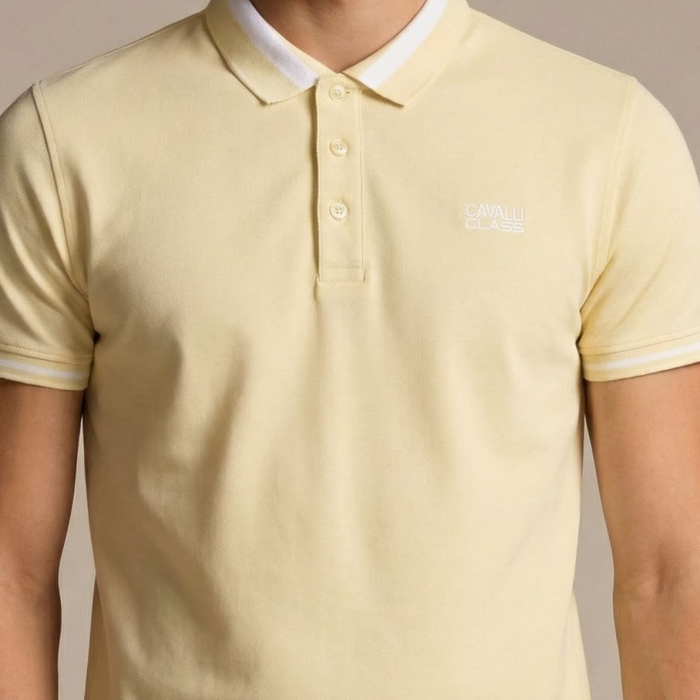 Tricou polo barbati Cavalli Class bej model CA-36641 [3]