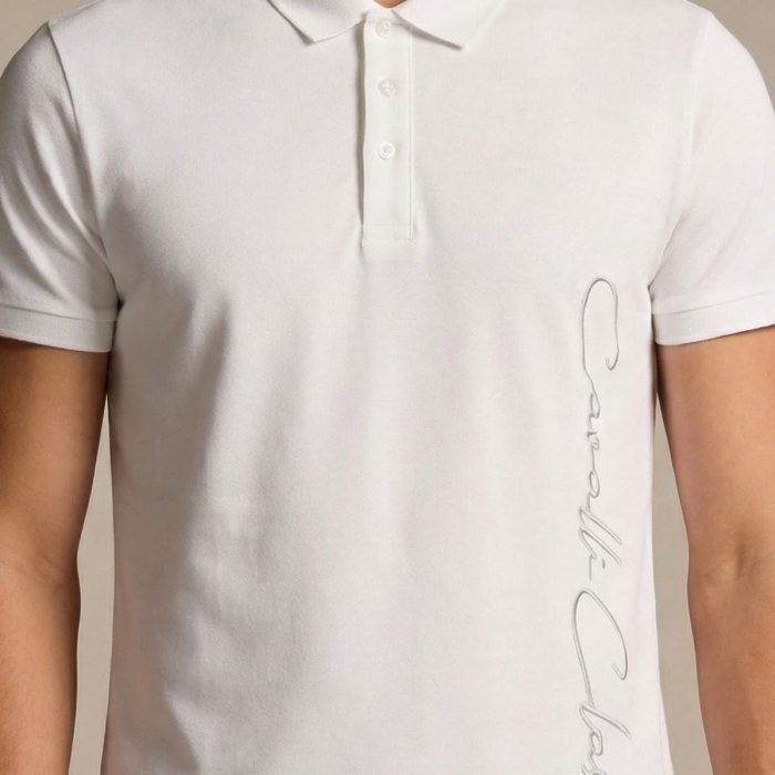Tricou polo barbati Cavalli Class alb model CA-36686 [3]