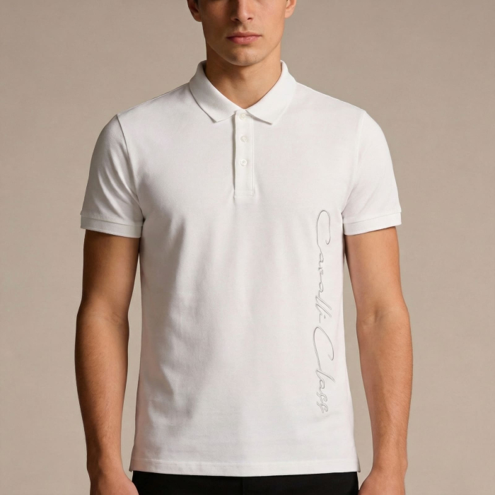 Tricou polo barbati Cavalli Class alb model CA-36686 [2]