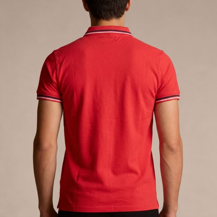 Tricou polo barbati Cavalli Class rosu model CA-36997 [4]