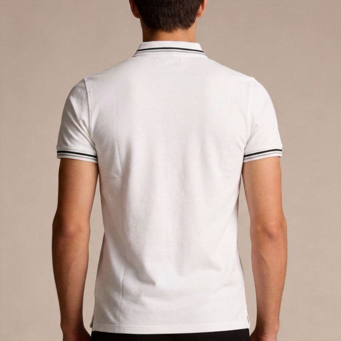 Tricou polo barbati Cavalli Class alb model CA-37175 [4]