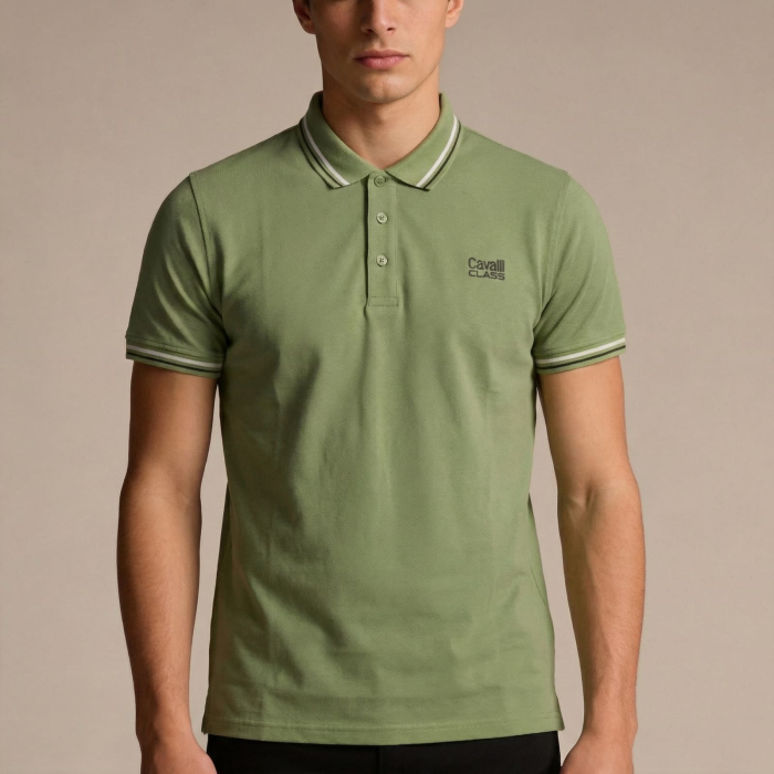 Tricou polo barbati Cavalli Class verde model CA-37604 [2]