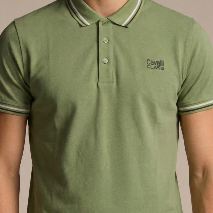Tricou polo barbati Cavalli Class verde model CA-37604 [3]