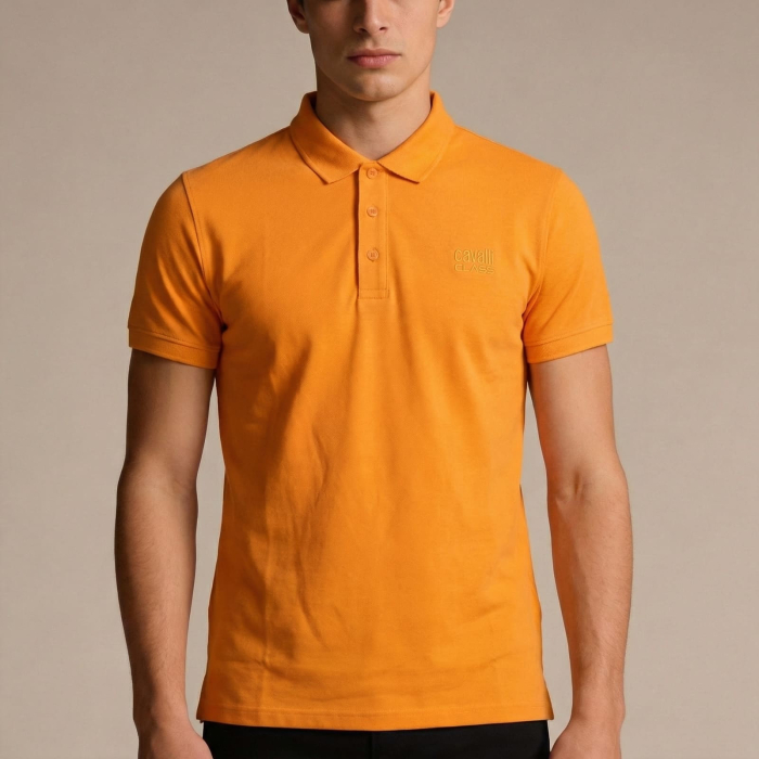 Tricou polo barbati Cavalli Class portocaliu model CA-37685 [2]