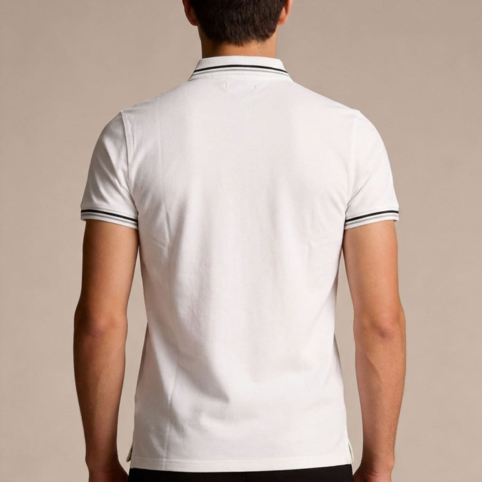 Tricou polo barbati Cavalli Class alb model CA-37717 [4]