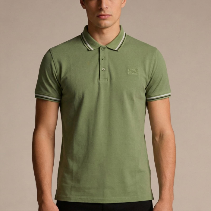 Tricou polo barbati Cavalli Class verde model CA-38109 [2]