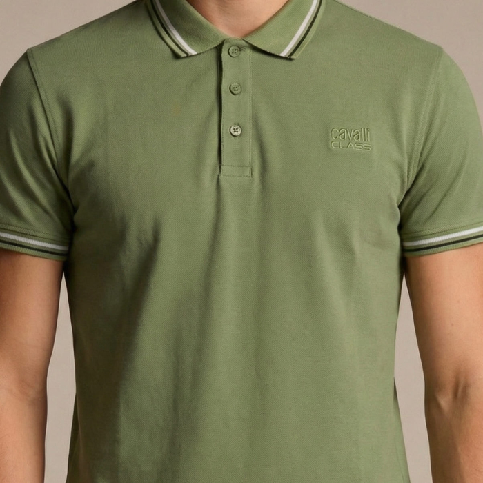 Tricou polo barbati Cavalli Class verde model CA-38109 [3]