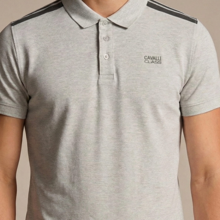 Tricou polo barbati Cavalli Class gri model CA-38695 [3]