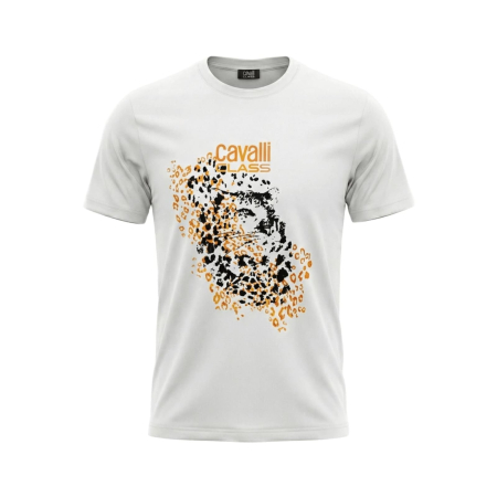 Tricouri - Tricou barbati Cavalli Class alb model CA-26253