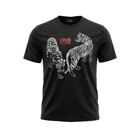 Tricouri - Tricou barbati Cavalli Class negru model CA-28465