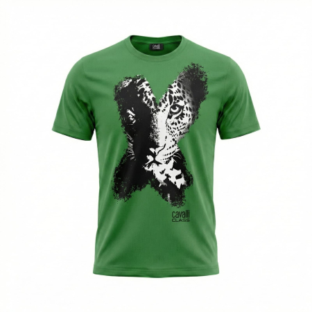 Tricouri - Tricou barbati Cavalli Class verde model CA-28476