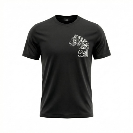 Tricouri - Tricou barbati Cavalli Class negru model CA-28477