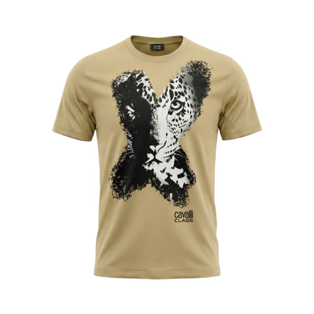 Tricouri - Tricou barbati Cavalli Class bej model CA-28478