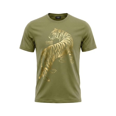 Tricouri - Tricou barbati Cavalli Class verde model CA-28480