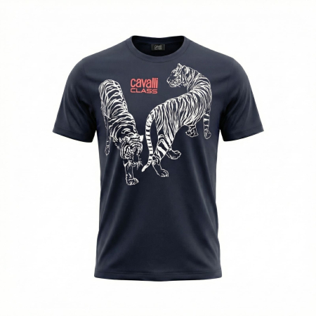 Tricouri - Tricou barbati Cavalli Class albastru model CA-28482