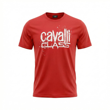 Tricouri - Tricou barbati Cavalli Class rosu model CA-28575