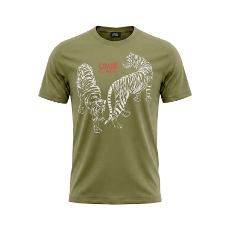 Tricouri - Tricou barbati Cavalli Class verde model CA-28588