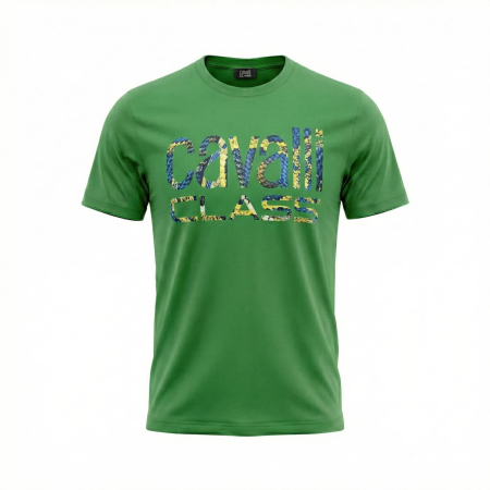 Tricouri - Tricou barbati Cavalli Class verde model CA-28593