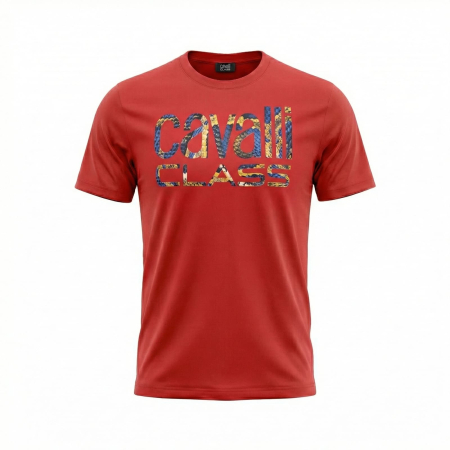 Tricouri - Tricou barbati Cavalli Class rosu model CA-28601