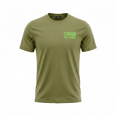Tricouri - Tricou barbati Cavalli Class verde model CA-28608