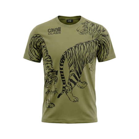 Tricouri - Tricou barbati Cavalli Class verde model CA-28620