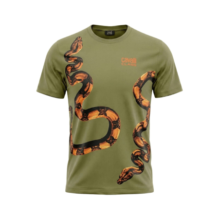 Tricouri - Tricou barbati Cavalli Class verde model CA-28637