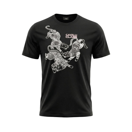 Tricouri - Tricou barbati Cavalli Class negru model CA-36637