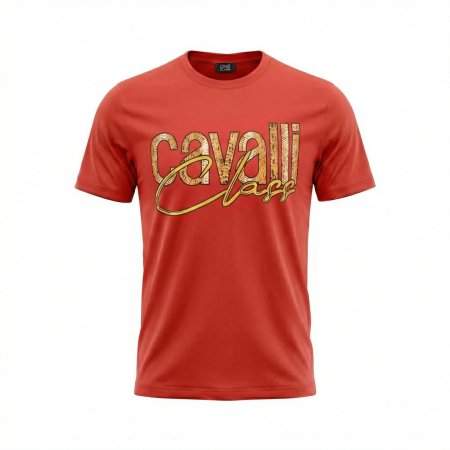 Tricouri - Tricou barbati Cavalli Class rosu model CA-36642