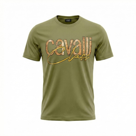 Tricouri - Tricou barbati Cavalli Class verde model CA-36650