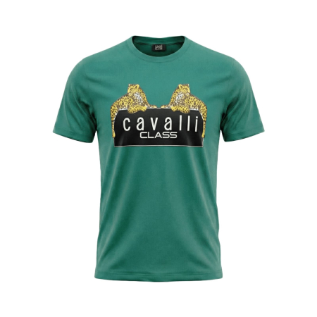 Tricouri - Tricou barbati Cavalli Class verde model CA-36654