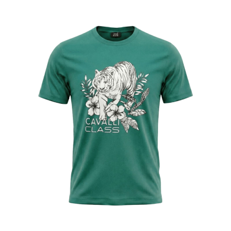 Tricouri - Tricou barbati Cavalli Class verde model CA-36667