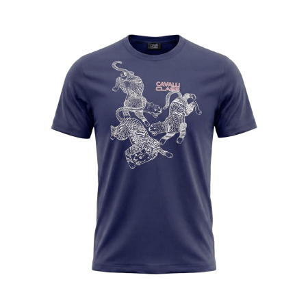 Tricouri - Tricou barbati Cavalli Class albastru model CA-36669