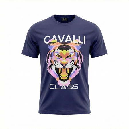 Tricouri - Tricou barbati Cavalli Class albastru model CA-36685