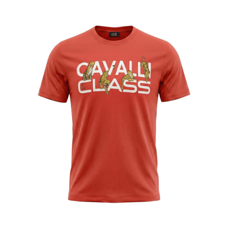 Tricouri - Tricou barbati Cavalli Class rosu model CA-36715
