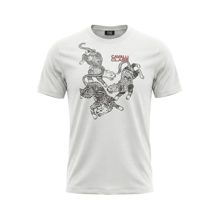 Tricouri - Tricou barbati Cavalli Class alb model CA-36716